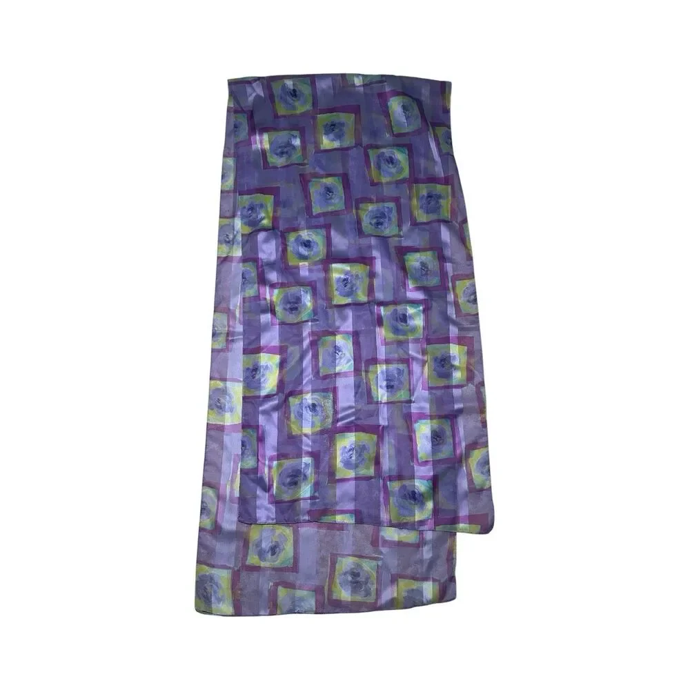 Purple Scarf 62” X 14.5” Rectangular Women Scarve